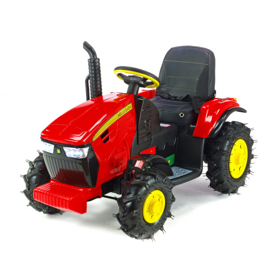 Hello T-990 elektrický traktor s vlekem + 2.4G dálkové ovládání, ČERVENÝ